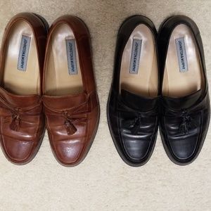 2 pairs of Johnston & Murphy mens dress shoes
